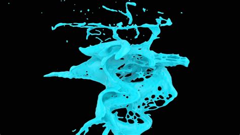 Stock Video Of Abstract Light Blue Paint Splash In 9611471 Shutterstock