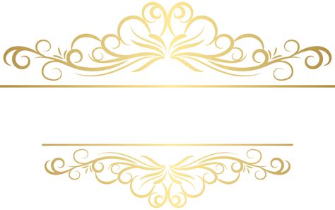 Ornamen Undangan Gold Png Floral Ornament Png Images Free Transparent