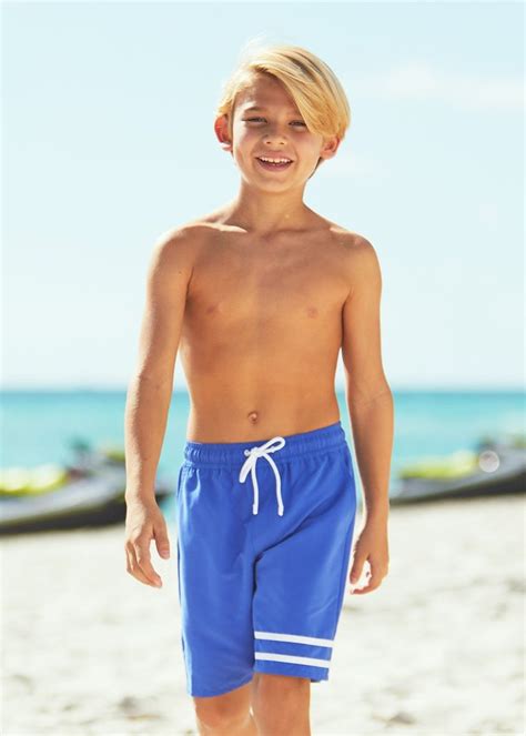 Boys Dazzling Blue Swim Trunks In 2021 Cute Blonde Boys Kids