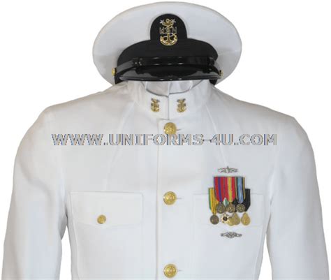 Us Navy Male Chief Petty Officer Service Dress White Uniform