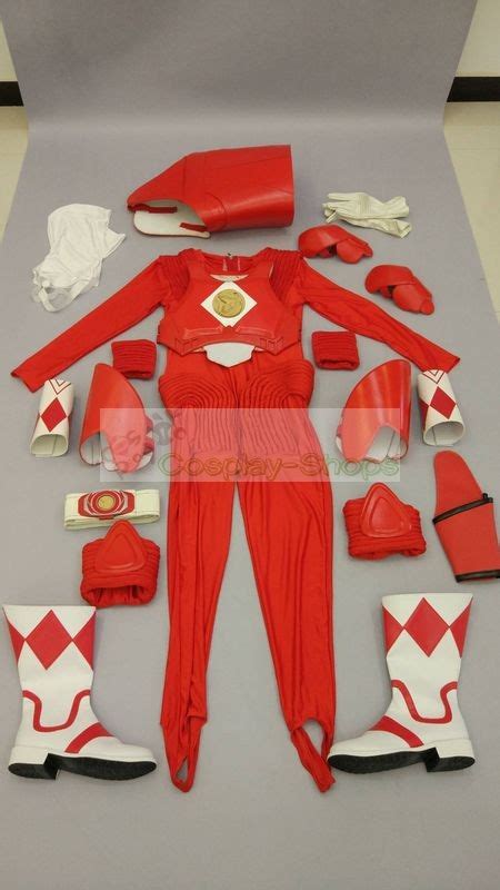 Custom Cheap Power Rangers Mighty Morphin Mmpr Movie Red Ranger Cosplay