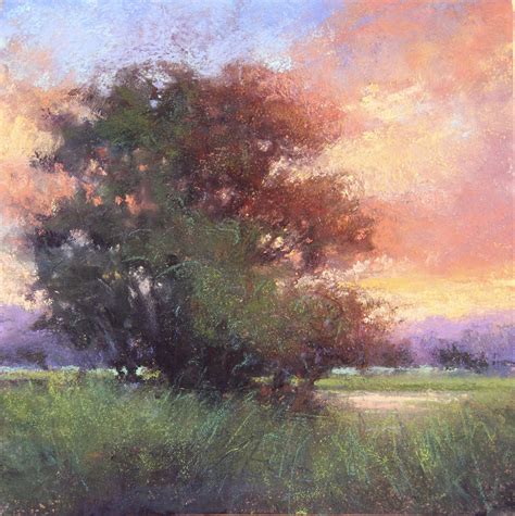 Jeweled Hour 16x16 Pastel On Copper Pastel Landscape Oil Painting
