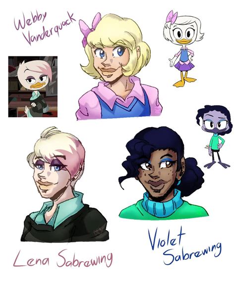 Humanized Lena Violet And Webby Ducktales 2017 By 30909artiscl On
