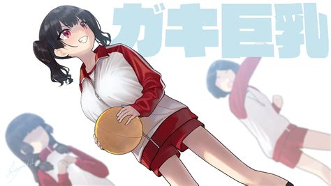 Safebooru 3girls Ball Bangs Black Hair Blunt Bangs Blush Breasts Clenched Teeth Commentary
