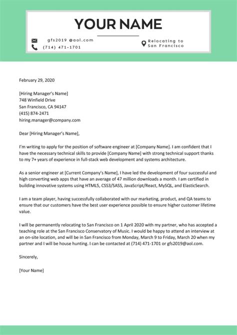 Best Cover Letter Template 2020 Writing A Cover Letter Cover Letter
