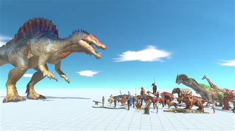 Spinosaurus Killing Every Unit Animal Revolt Battle Simulator Youtube
