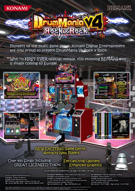 The Arcade Flyer Archive Video Game Flyers Drummania V4 Rockxrock