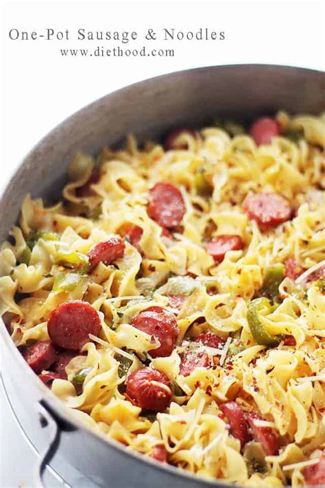 Smoked Turkey Sausage And Noodles Quick Dinner Idea