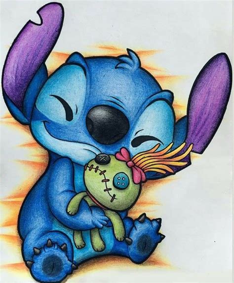 Épinglé par Danserena sur Stich en Dessins de personnages disney Dessin adorable Disney