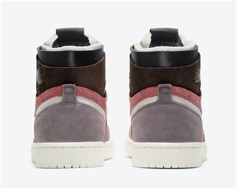 Muted shades of taupe, terracotta and rose cover the panelled suede upper, contrasting with the black. Air Jordan 1 Zoom Comfort "Canyon Rust" Release Info ...