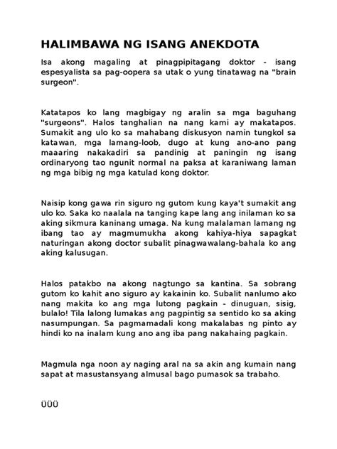 Halimbawa Ng Maikling Anekdota Philippin News Collections