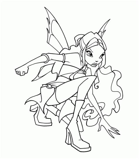 Free printable fish coloring pages kid crafts pinterest. Winx Layla coloring pages download and print for free ...