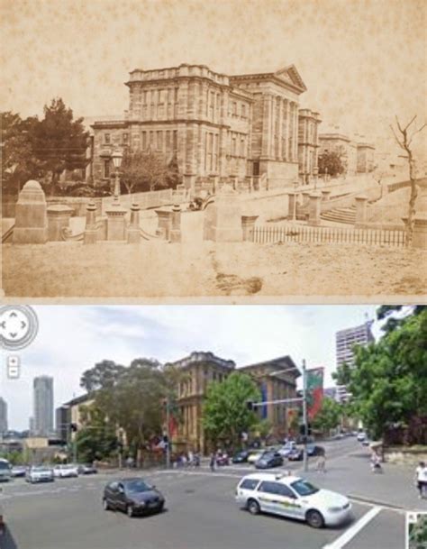 Australian Museum College St Sydney In 1880s And Today Then And Now