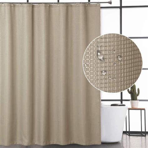 Latitude Run® Extra Long Shower Curtain Height 84 Inches Waffle Woven