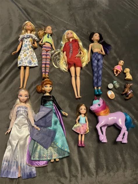 DISNEY FROZEN ANNA And Elsa Doll Both Sing Lot Barbie Dolls Random Lot PicClick