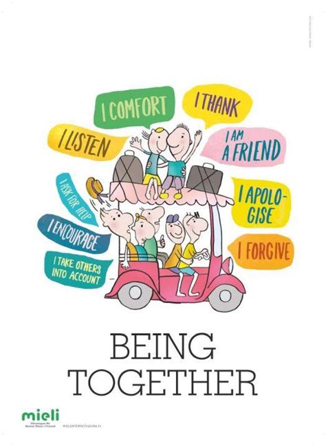 Being Together Poster For Young Childrens Social Skills Mieli