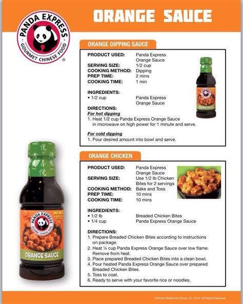 Panda Express Orange Chicken Sauce Recipe
