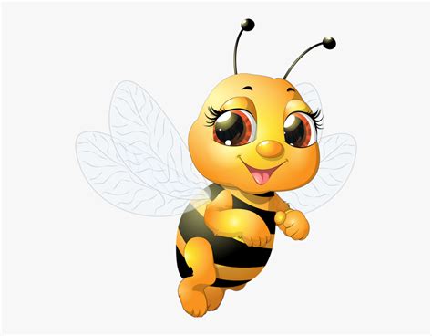Funny Bee Clipart Baby Bumble Bee Transparent Cartoon