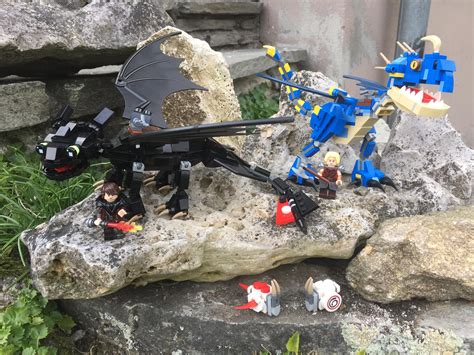 My Custom Toothless And Stormfly From How To Train Your Dragon Lego