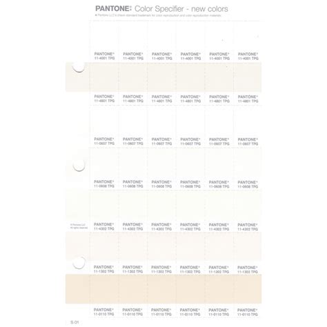 Pantone 11 4001 Tpg Brilliant White Replacement Page Fashion Home