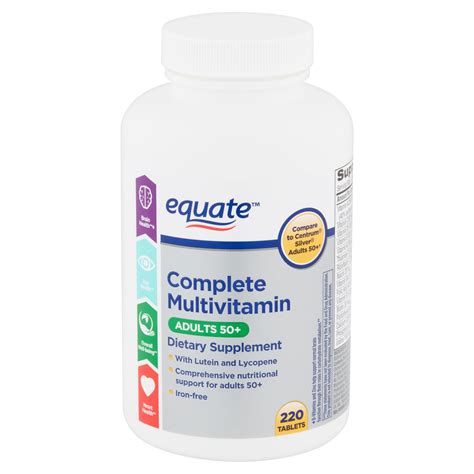 Equate Complete Multivitamin Tablets, Adults 50+, 220 ...