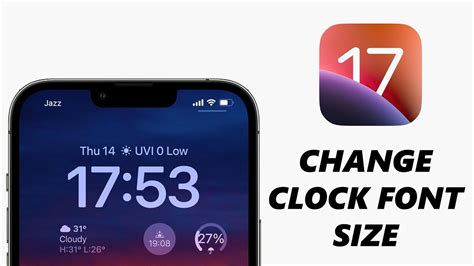 Ios 17 How To Change Lock Screen Clock Font Size On Iphone Youtube