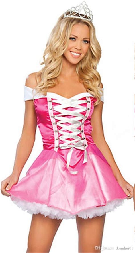Cosplay Sexy Adult Costumes Snow White Princess Dress Pink Princess