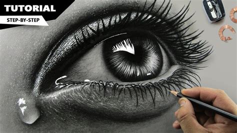 How To Draw Hyper Realistic Eyes Step By Step Youtube Realistic Eye Step By Step Drawing