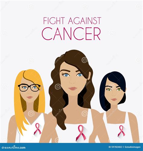 fight against breast cancer campaign stock vector illustration of design hope 59782402
