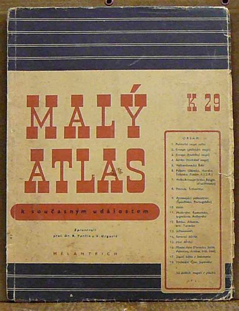 Kniha Malý Atlas K Současným Událostem Antikvariát Beneš