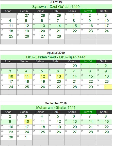Ini dimulai dan berakhir dengan selasa. Download Kalender 1440 Hijriah, Dan Design Kalender Terbaru