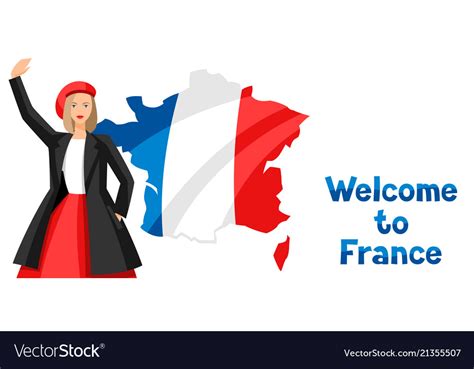 Welcome To France Royalty Free Vector Image Vectorstock