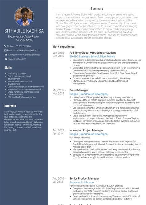 Download resume templates & suitable resumes with work experience for your job purpose.choose our templates for your job purpose and save time for choose from over 1000 stunning fresher & experienced job resumes, cv, templates, layouts, mba projects, mini project titles, job info, tips. Mba - Resume Samples and Templates | VisualCV