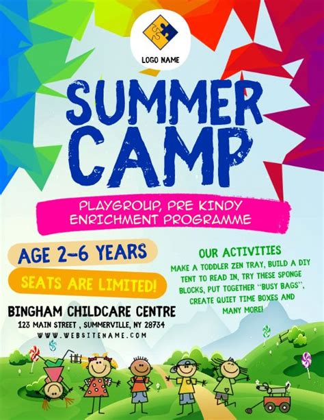 summer camp flyer template free