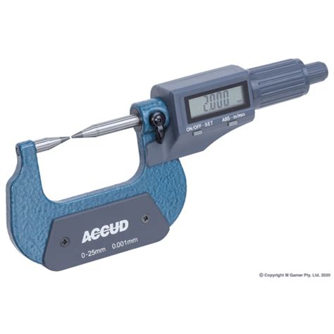 Ac 317 001 03 Accud 25mm Digital Outside Point Micrometer Select