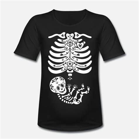 Sugar Skull Maternity Skeleton T Shirt Av01