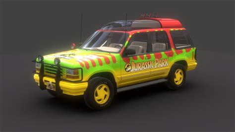 Ford Explorer 1992 Jurassic Park Buy Royalty Free 3d Model By