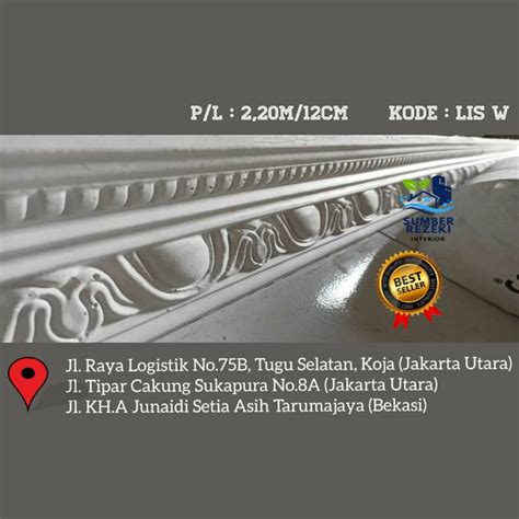 Jual Lis List Profil Gypsum Plafon Motif W Cm Shopee Indonesia