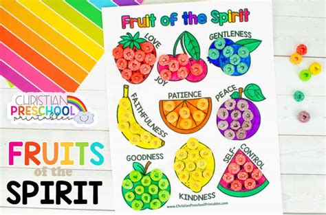 Fruits Of The Spirit Craft Archives Christian Preschool Printables