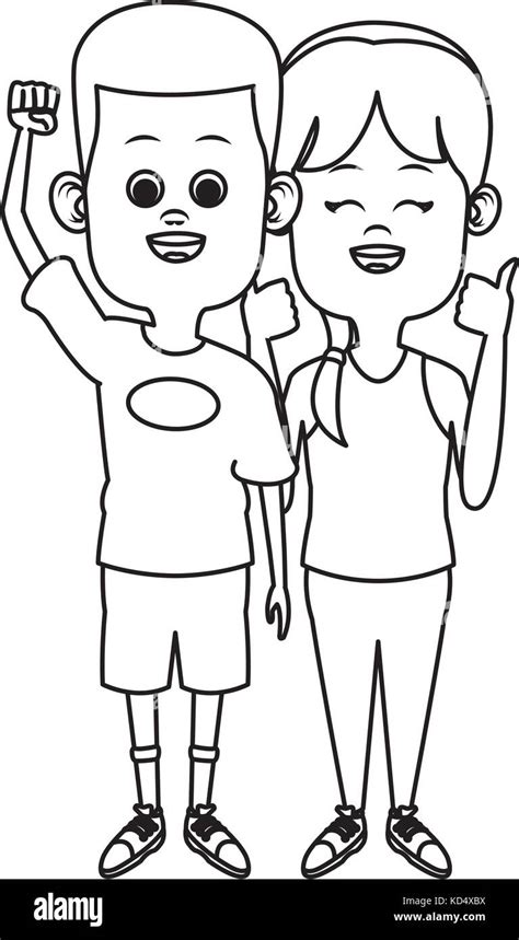 Cute Kids Friends Cartoon Stock Vector Image And Art Alamy