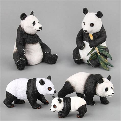 Chinese Wild Simulation Animals Panda Figurines Simulation Pandas Model
