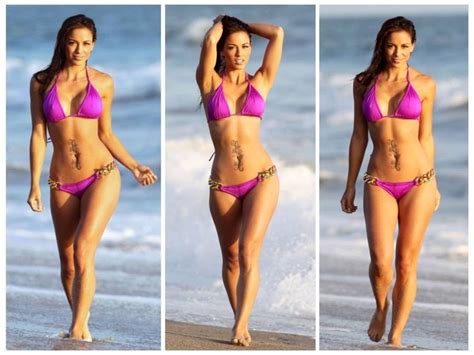 Retro Bikini Melissa Riso Takes A Stroll In “purple Bikini” Along A Beach In Malibu