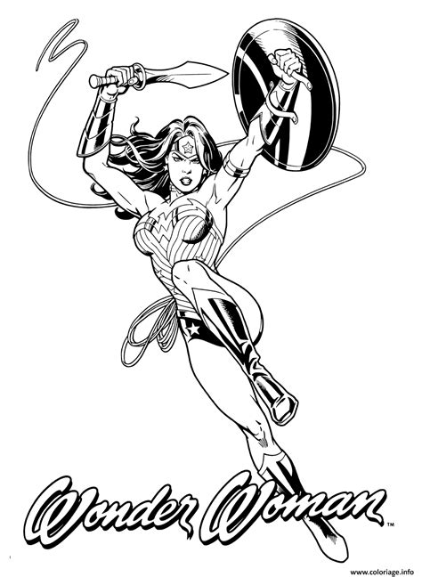 Coloriage Wonder Woman Pour Adulte Heroes Dc Comics JeColorie