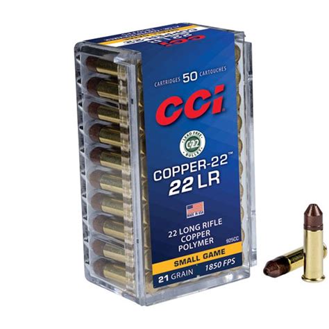 Cci 22lr 21gr Copper 22 High Velocity Hollow Point Ammunition