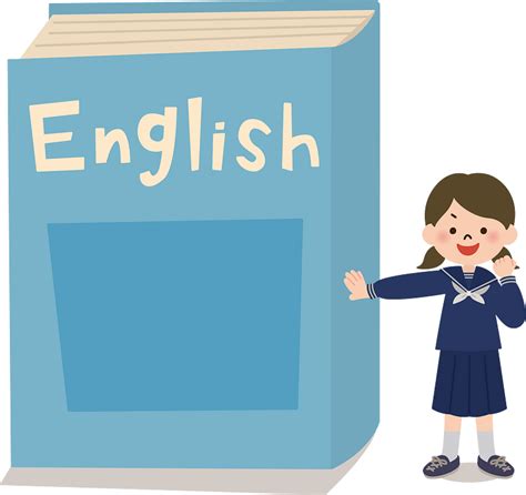 Female Student With English Textbook Clipart Free Download Transparent