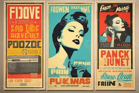 A Retro Inspired Poster Design With A Vintage Color Palette Distressed