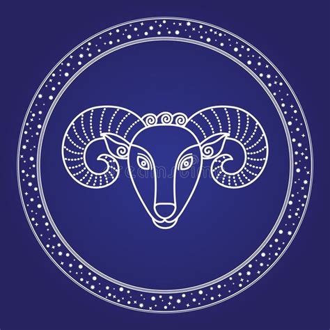 Aries Astrology Element For Horoscope Zodiac Sign Stock Vector
