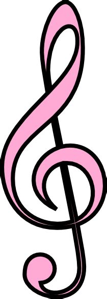 Pink Treble Clef Clip Art At Vector Clip Art Online