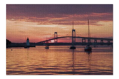 Newport Rhode Island Pell Bridge At Sunset 9011982 20x30 Premium