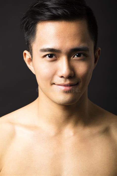 Closeup Of Attractive Young Asian Man Face Stock Image Image Of Happy